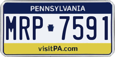 PA license plate MRP7591