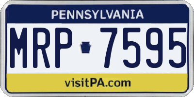 PA license plate MRP7595