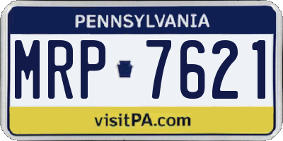 PA license plate MRP7621