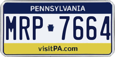 PA license plate MRP7664