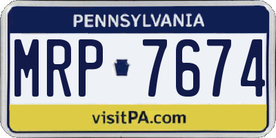 PA license plate MRP7674
