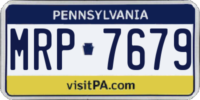 PA license plate MRP7679