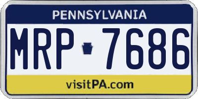 PA license plate MRP7686