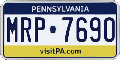 PA license plate MRP7690