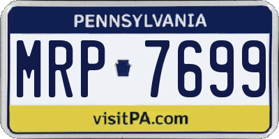 PA license plate MRP7699