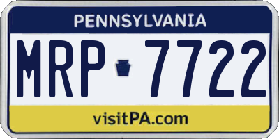 PA license plate MRP7722