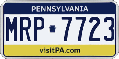 PA license plate MRP7723