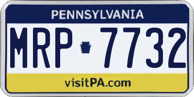 PA license plate MRP7732