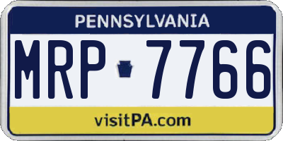 PA license plate MRP7766