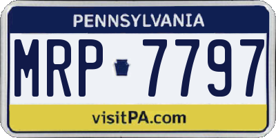 PA license plate MRP7797