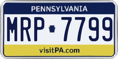 PA license plate MRP7799