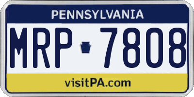 PA license plate MRP7808