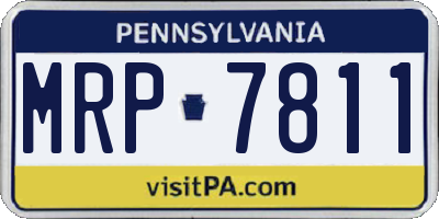 PA license plate MRP7811