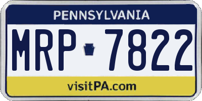 PA license plate MRP7822
