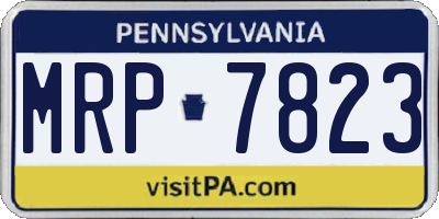 PA license plate MRP7823
