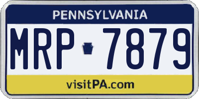 PA license plate MRP7879