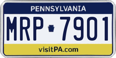 PA license plate MRP7901
