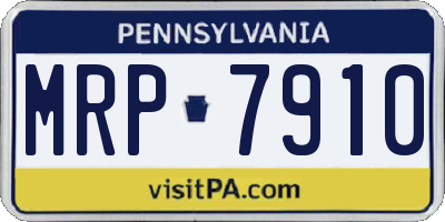PA license plate MRP7910