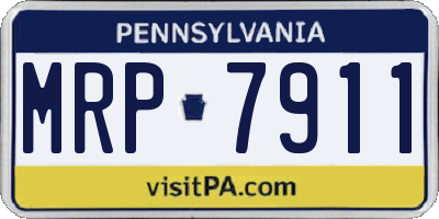PA license plate MRP7911