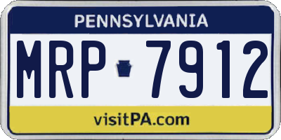 PA license plate MRP7912