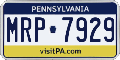 PA license plate MRP7929