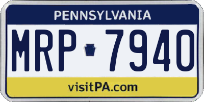 PA license plate MRP7940