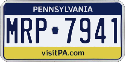 PA license plate MRP7941