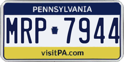 PA license plate MRP7944