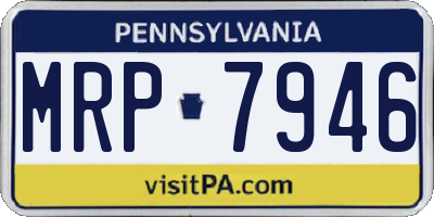 PA license plate MRP7946