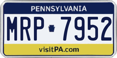 PA license plate MRP7952