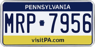 PA license plate MRP7956