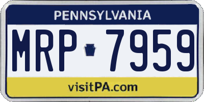 PA license plate MRP7959