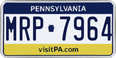 PA license plate MRP7964