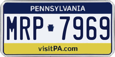 PA license plate MRP7969