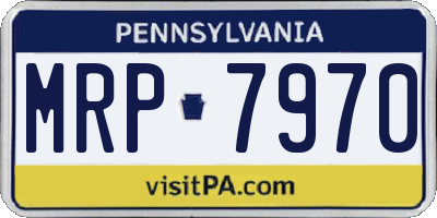 PA license plate MRP7970