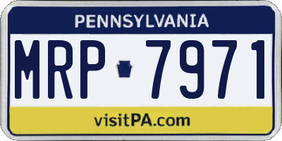 PA license plate MRP7971