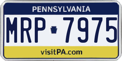 PA license plate MRP7975
