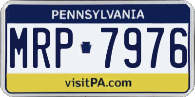 PA license plate MRP7976