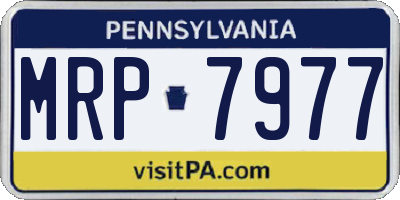 PA license plate MRP7977