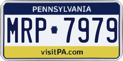 PA license plate MRP7979