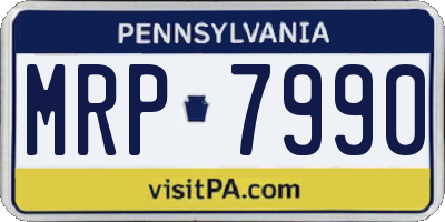 PA license plate MRP7990