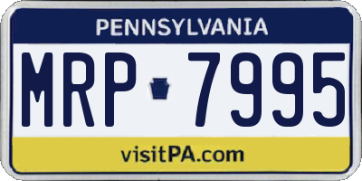 PA license plate MRP7995