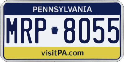 PA license plate MRP8055