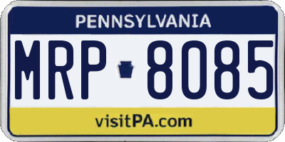 PA license plate MRP8085