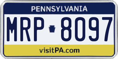 PA license plate MRP8097