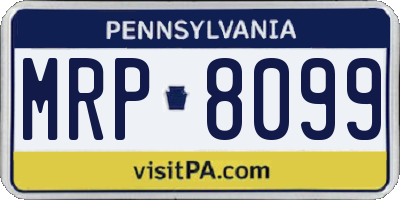 PA license plate MRP8099