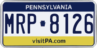 PA license plate MRP8126