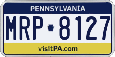 PA license plate MRP8127