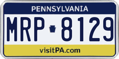 PA license plate MRP8129