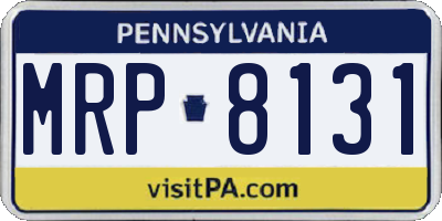 PA license plate MRP8131